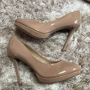 Signature Beige Ultra High Heels Size 9.5